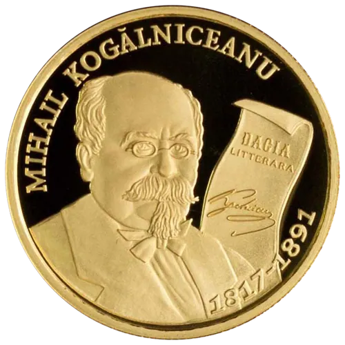 Mihail Kogălniceanu – 200 de ani de la naștere (aur), 2017, revers