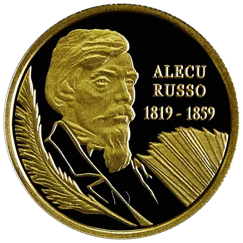 Alecu Russo – 200 de ani de la naștere (aur), 2019, revers