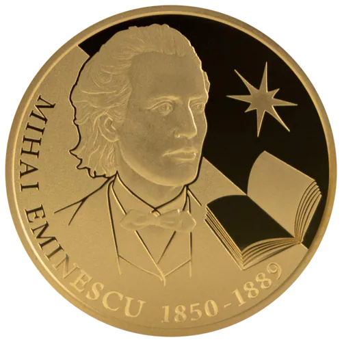 Mihai Eminescu (aur), 2025, revers